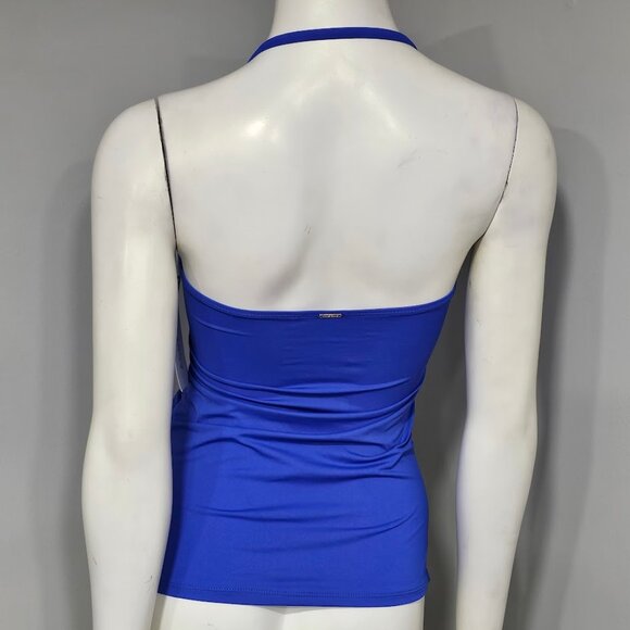 Anne Cole Twist-Front Ruched Tankini Top - Royal - Picture 4 of 9